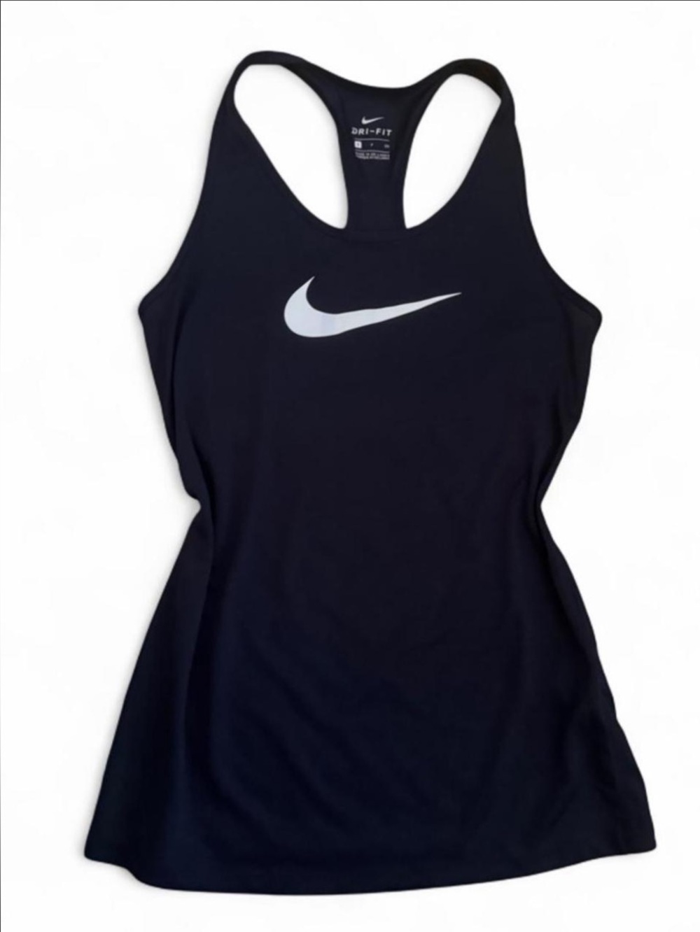 Nike Navy Blue Racerback Tank with White Swoosh Logo